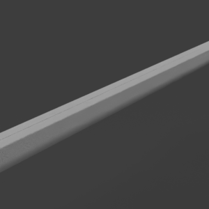 RV Slide Guard long straight foam piece render showing the slot and rounded profile